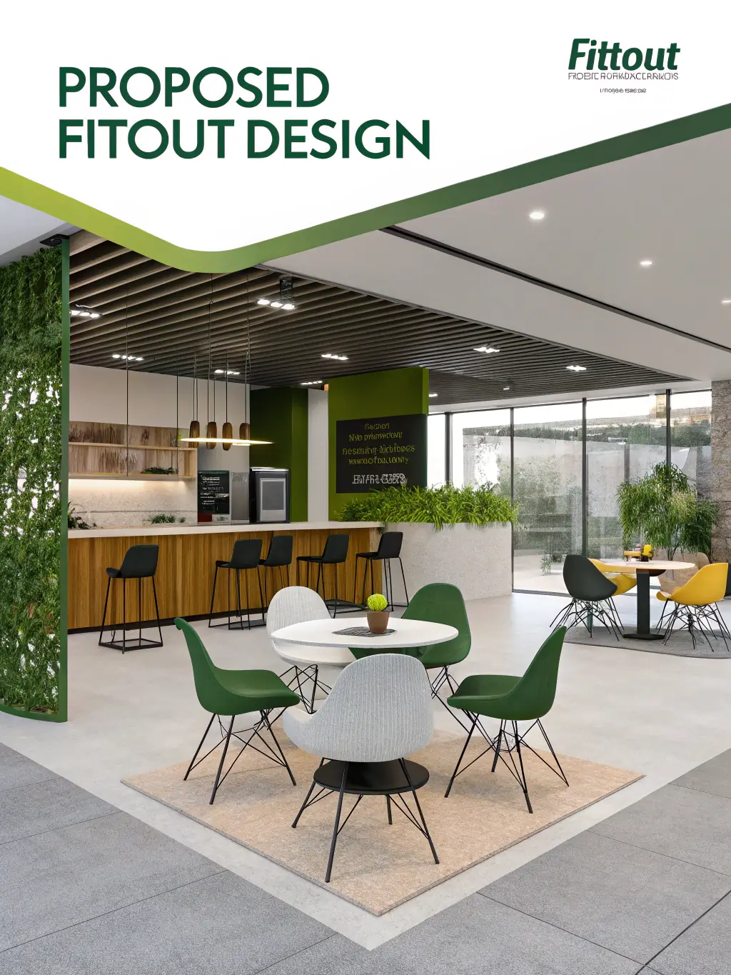 An image depicting a tenant improvement project in a commercial space, showcasing customized features and efficient space utilization.