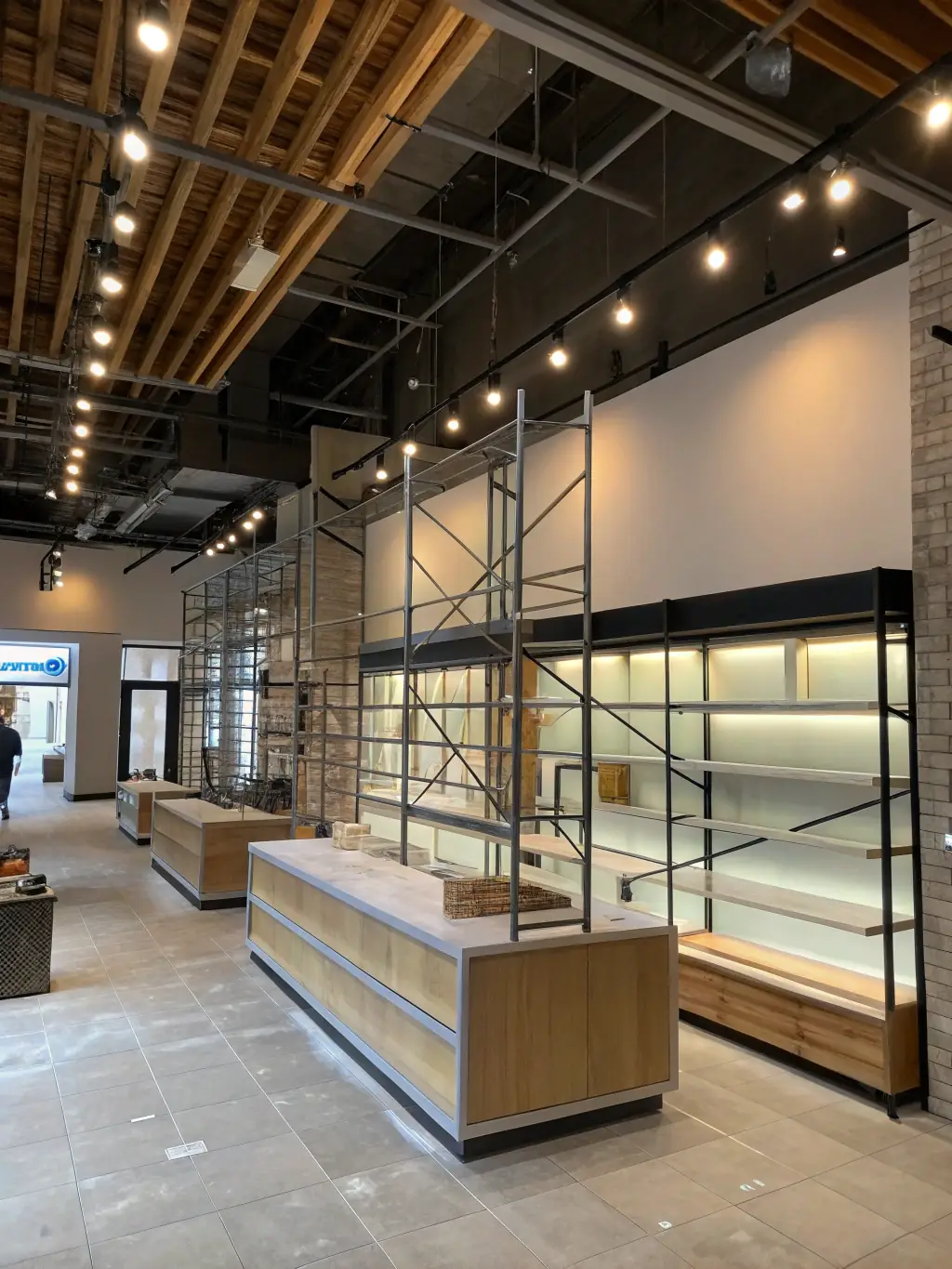 A customized tenant space with unique design elements and functional improvements, demonstrating R&R Construction's expertise in tenant improvements.